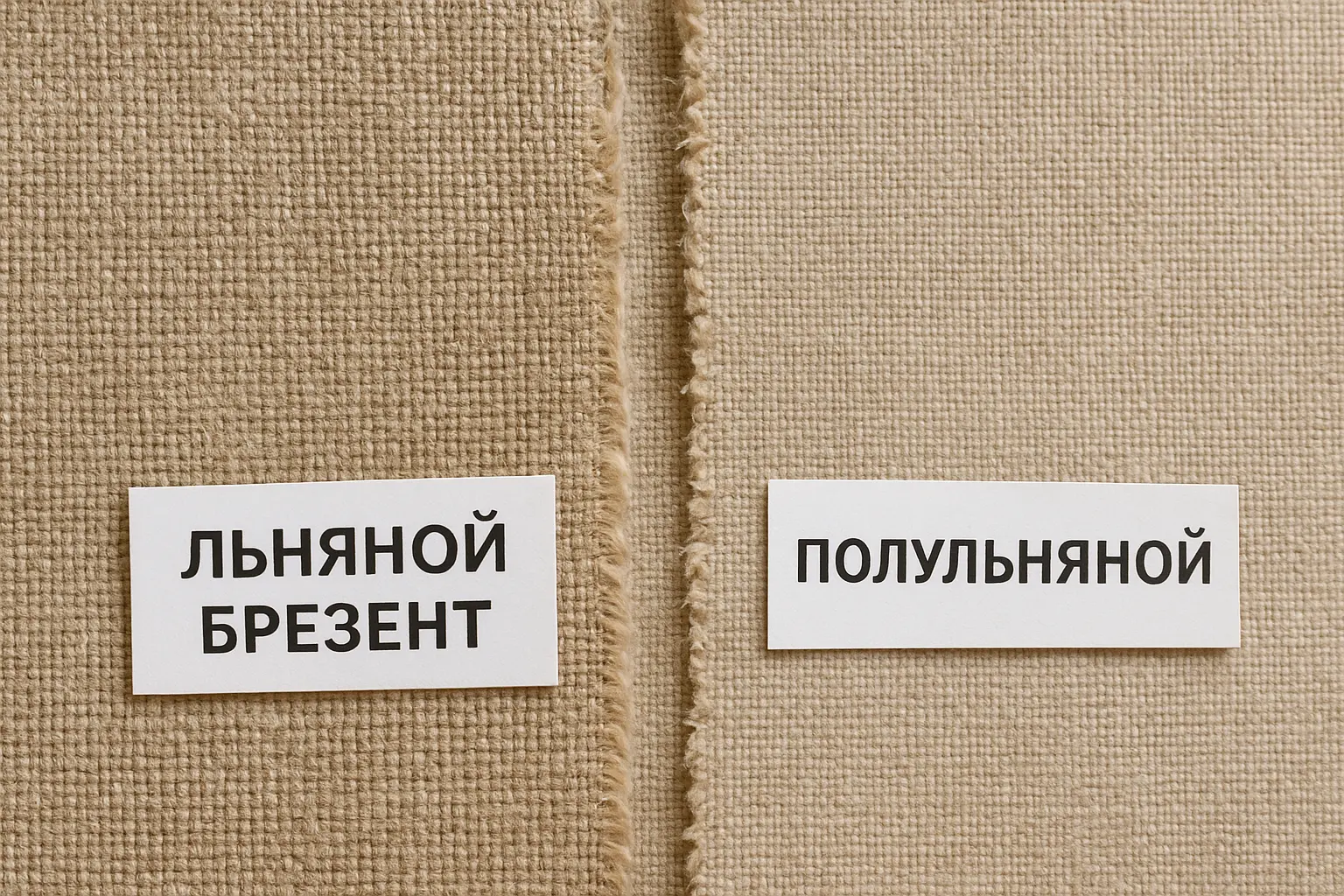 Как отличить льняной брезент от полульняного при покупке